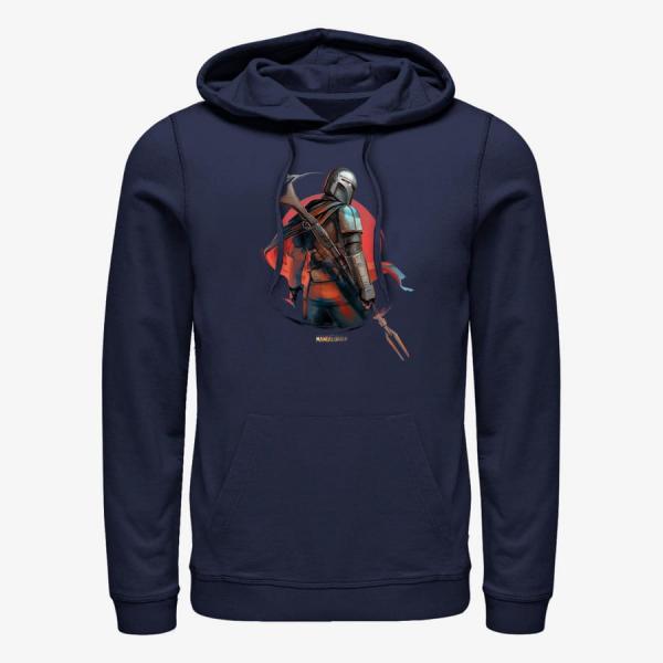 Queens Star Wars: Mandalorian - Mandalorian Sunrise Unisex Hoodie Navy Blue
