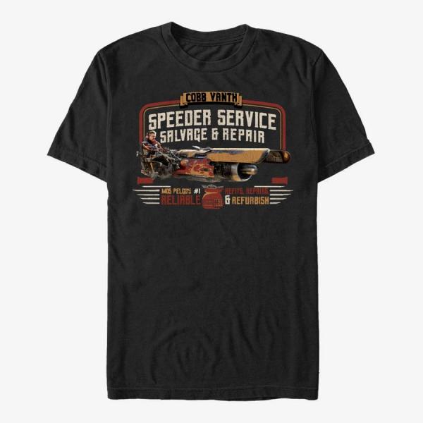 Queens Star Wars: The Mandalorian - Vanth Speeder Service Unisex T-Shirt Black