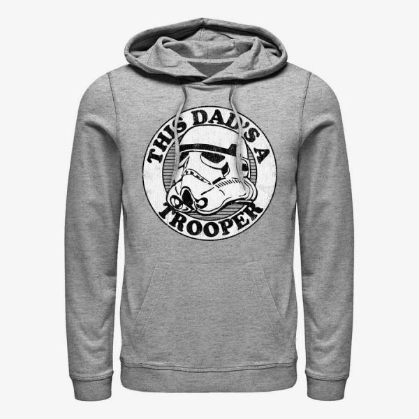 Mikina Merch Star Wars - Super Trooper Dad Unisex Hoodie Heather Grey L