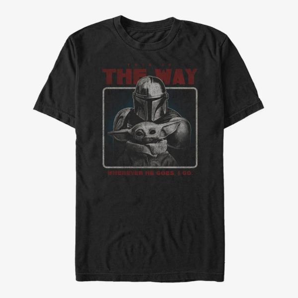 Tričko Merch Star Wars: The Mandalorian - Retro Way Unisex T-Shirt Black L