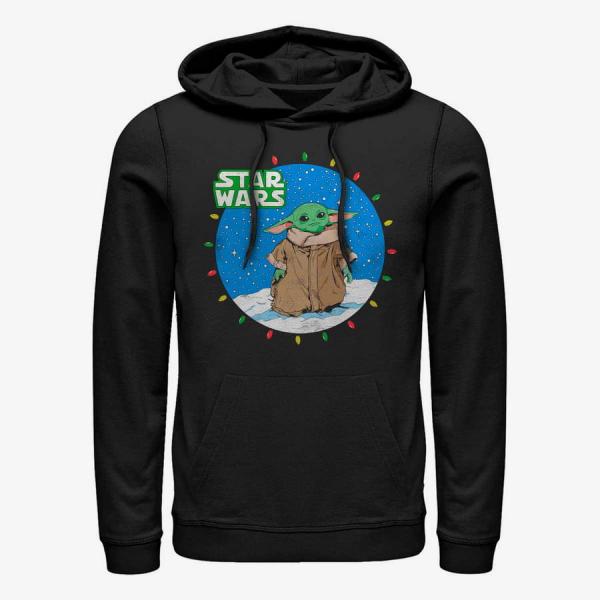 Mikina Merch Star Wars: Mandalorian - Snow Baby Lights Unisex Hoodie Black XL