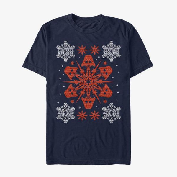 Tričko Merch Star Wars - Vader Holiday Unisex T-Shirt Navy Blue S