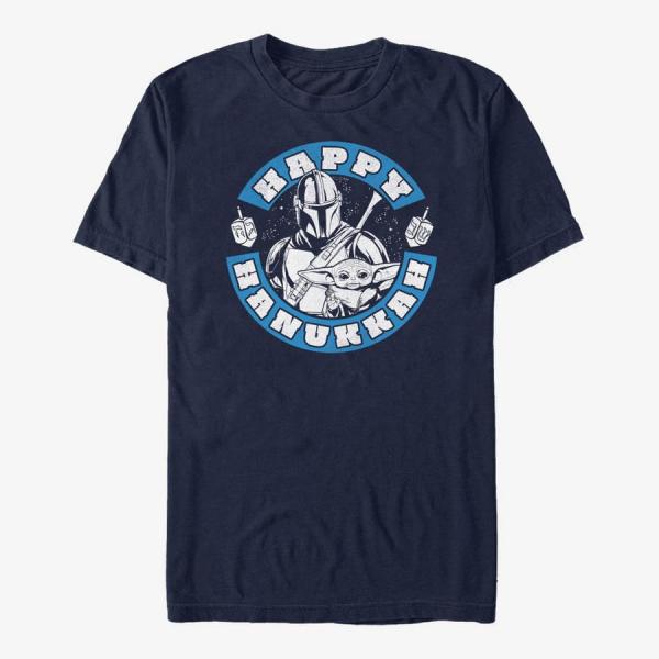 Queens Star Wars: The Mandalorian - Mando Hanukkah Unisex T-Shirt Navy Blue