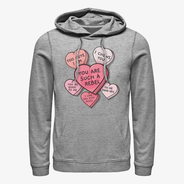 Mikina Merch Star Wars: Classic - Candy Hearts Unisex Hoodie Heather Grey S