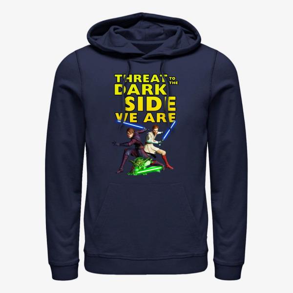 Mikina Merch Star Wars: Clone Wars - Threat We Are Unisex Hoodie Navy Blue XXL