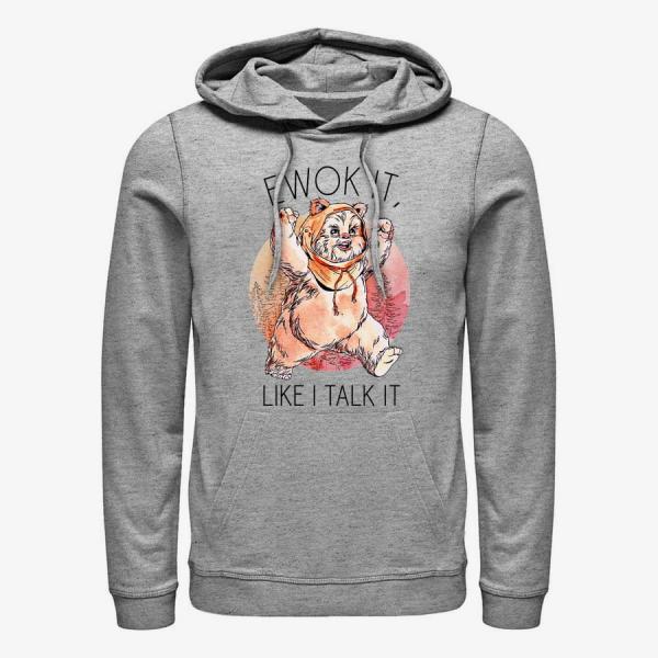 Mikina Merch Star Wars: Classic - Ewok It Unisex Hoodie Heather Grey S