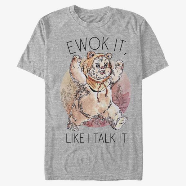 Tričko Merch Star Wars: Classic - Ewok It Unisex T-Shirt Heather Grey S