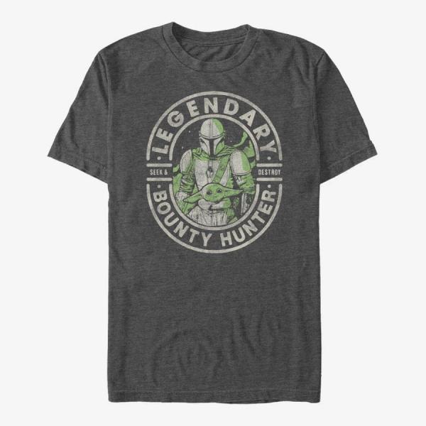 Queens Star Wars: The Mandalorian - Legendary Stamp Unisex T-Shirt Dark Heather Grey
