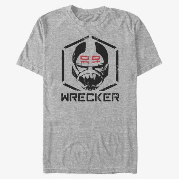 Tričko Merch Star Wars: The Bad Batch - Wrecker Unisex T-Shirt Heather Grey S