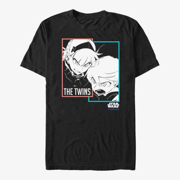 Tričko Merch Star Wars: Visions - Twins Shout Unisex T-Shirt Black M