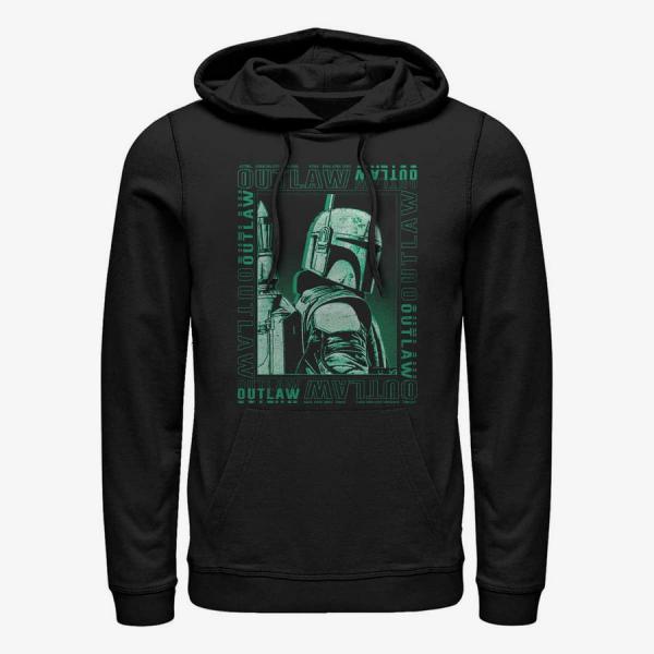 Mikina Merch Star Wars Book of Boba Fett - Punk Outlaw Unisex Hoodie Black S