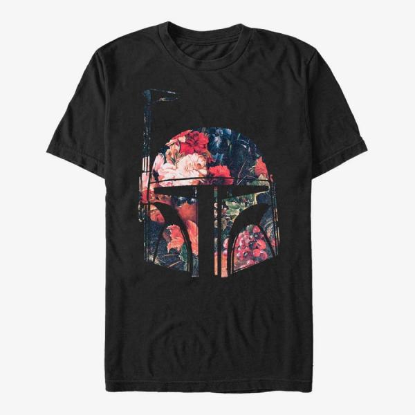 Tričko Merch Star Wars: Classic - Bobba Floral Unisex T-Shirt Black L