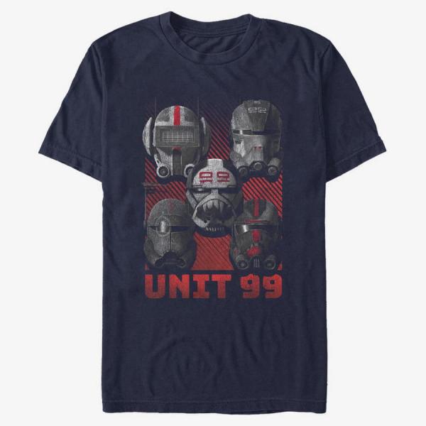 Tričko Merch Star Wars: The Bad Batch - Unit 99 Unisex T-Shirt Navy Blue XXXL