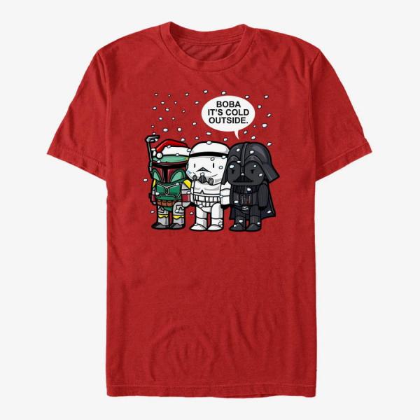 Tričko Merch Star Wars: Classic - Boba It's Cold Unisex T-Shirt Red S