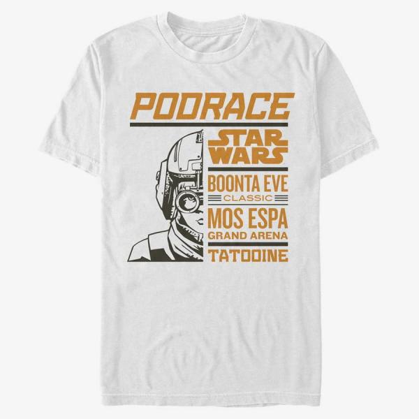 Tričko Merch Star Wars: Classic - Boonta Eve Classic Unisex T-Shirt White XXL