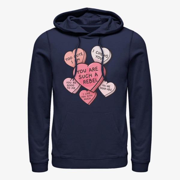 Mikina Merch Star Wars: Classic - Candy Hearts Unisex Hoodie Navy Blue XXXL