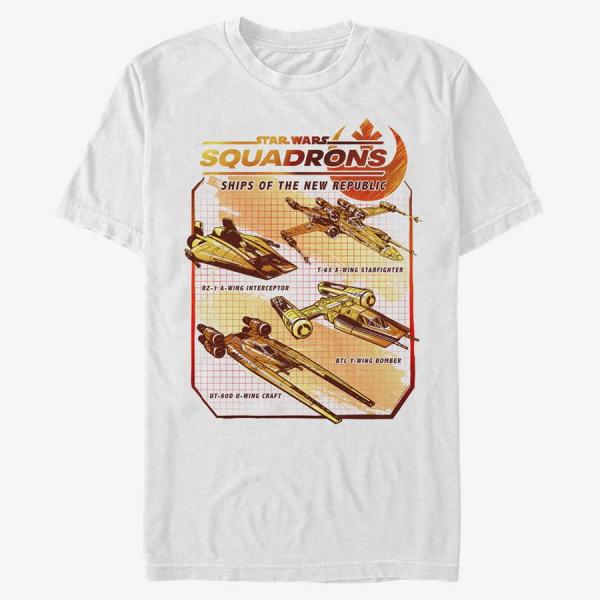 Tričko Merch Star Wars: Squadrons - Rebel Ships Unisex T-Shirt White S