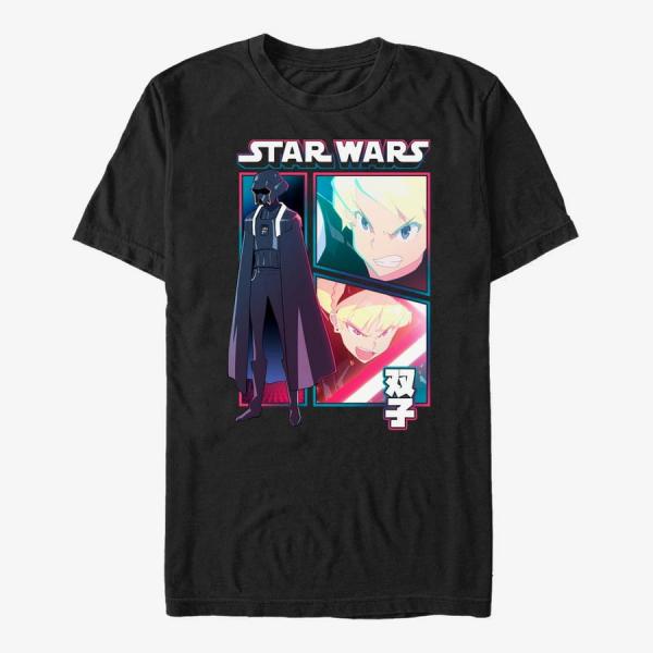 Queens Star Wars: Visions - Twins Comic Panels Unisex T-Shirt Black