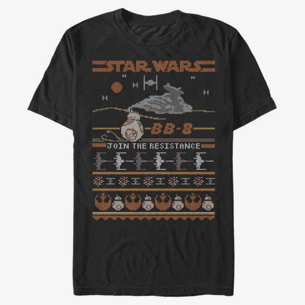 Tričko Merch Star Wars: Episode 7 - BB8 Resistance Sweater Unisex T-Shirt Black L