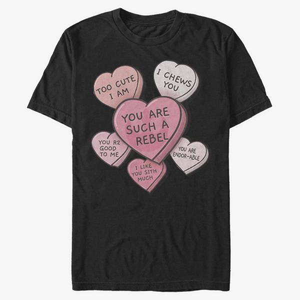 Tričko Merch Star Wars: Classic - Candy Hearts Unisex T-Shirt Black XL