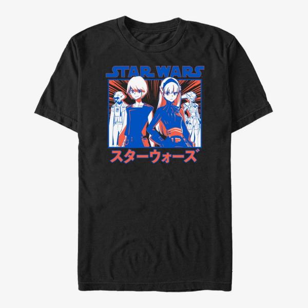 Tričko Merch Star Wars: Visions - Twins Anime Unisex T-Shirt Black XL