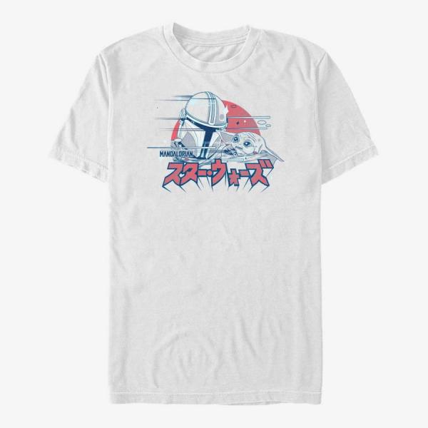 Tričko Merch Star Wars: The Mandalorian - MANDO KANJI Unisex T-Shirt White M