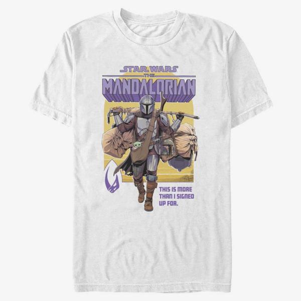 Queens Star Wars: The Mandalorian - Signed Up Mando Unisex T-Shirt White