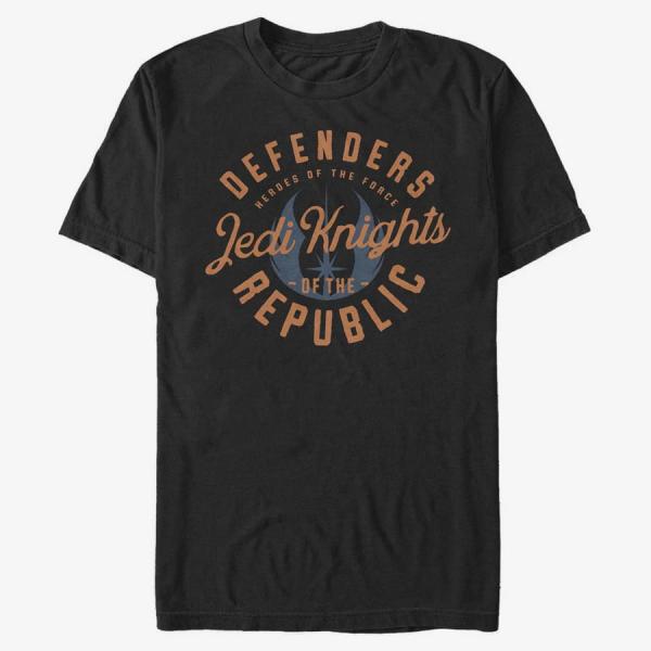 Tričko Merch Star Wars: Clone Wars - Jedi Knights Emblem Unisex T-Shirt Black S
