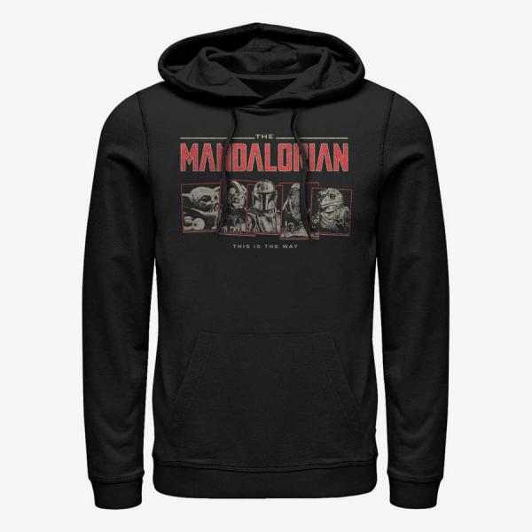 Mikina Merch Star Wars: Mandalorian - Five Square Unisex Hoodie Black S