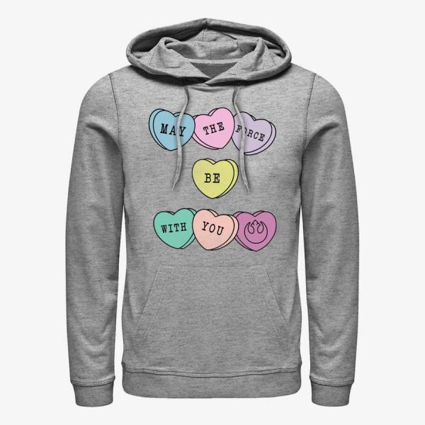 Queens Star Wars: Classic - Force Hearts Unisex Hoodie Heather Grey