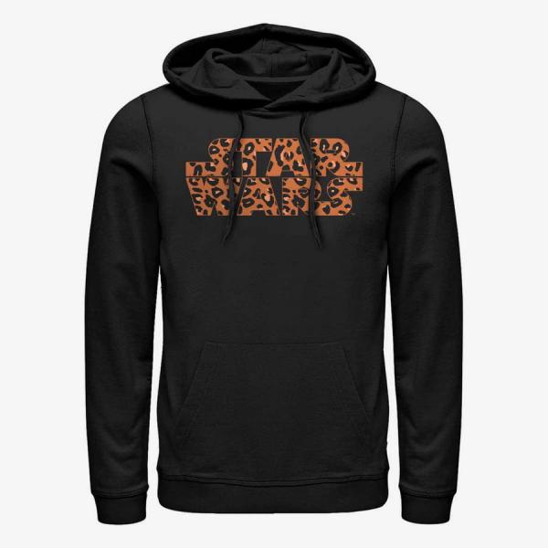 Queens Star Wars: Classic - Star Wars Logo Cheetah Fill Unisex Hoodie Black