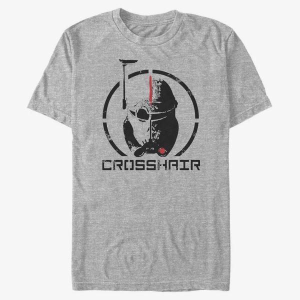 Tričko Merch Star Wars: The Bad Batch - Crosshair Unisex T-Shirt Heather Grey XXL