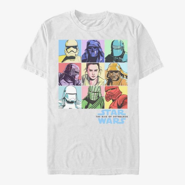 Tričko Merch Star Wars: The Rise Of Skywalker - Pastel Rey Boxes Unisex T-Shirt White M