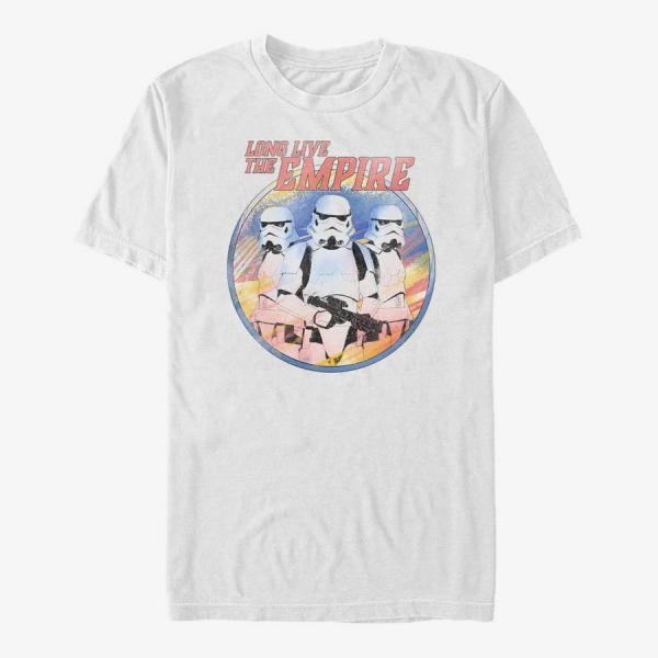 Tričko Merch Star Wars: The Mandalorian - Long Live the Empire Unisex T-Shirt White S
