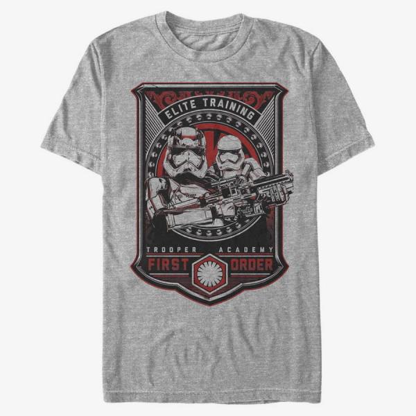 Tričko Merch Star Wars: Episode 7 - Elite Trained Unisex T-Shirt Heather Grey S