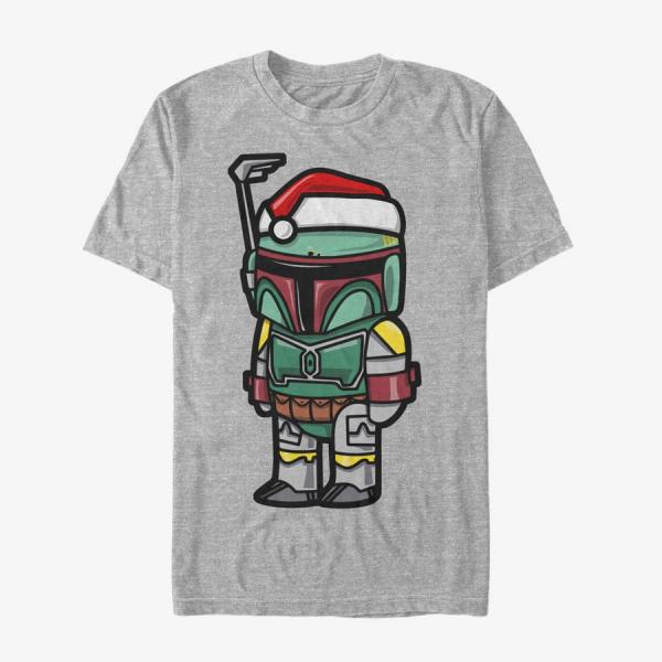 Queens Star Wars: Classic - Boba Santa Unisex T-Shirt Heather Grey