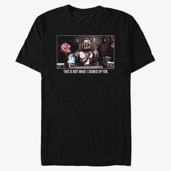 Tričko Merch Star Wars: Mandalorian - Squad Goals Unisex T-Shirt Black S