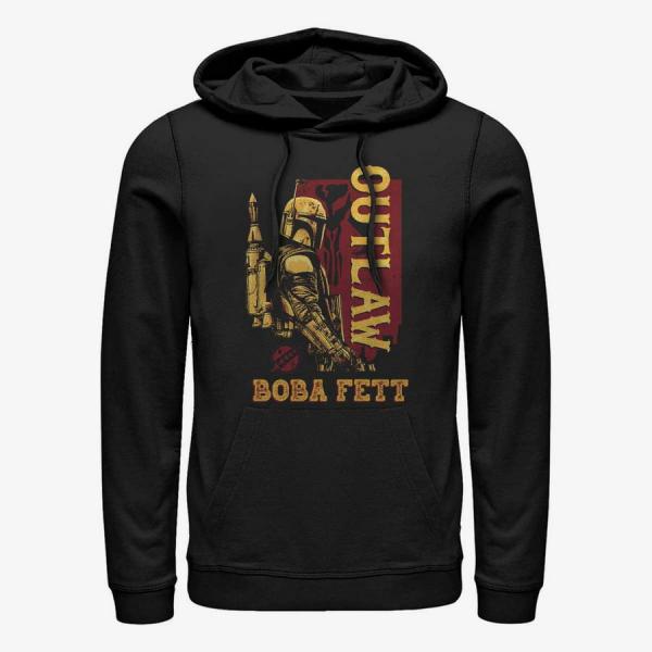 Mikina Merch Star Wars Book of Boba Fett - Outlaw Boba Fett Unisex Hoodie Black S