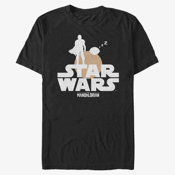 Tričko Merch Star Wars: The Mandalorian - Sunset Duo Unisex T-Shirt Black S