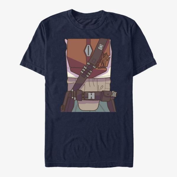 Queens Star Wars: The Mandalorian - Drawn Costume Unisex T-Shirt Navy Blue