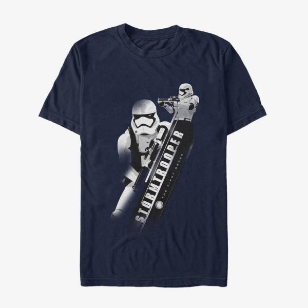 Tričko Merch Star Wars: Episode 7 - First Order Unisex T-Shirt Navy Blue M