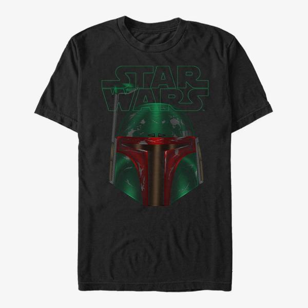 Tričko Merch Star Wars: Classic - Pin Line Boba Fett Unisex T-Shirt Black XL
