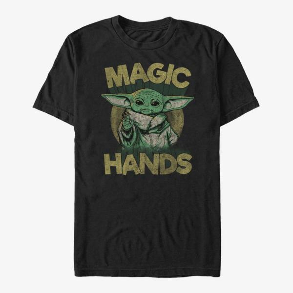 Tričko Merch Star Wars: The Mandalorian - Magic Hands Unisex T-Shirt Black L