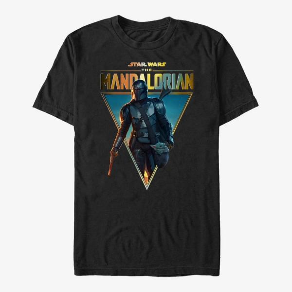 Tričko Merch Star Wars: The Mandalorian - S02 Poster Unisex T-Shirt Black S