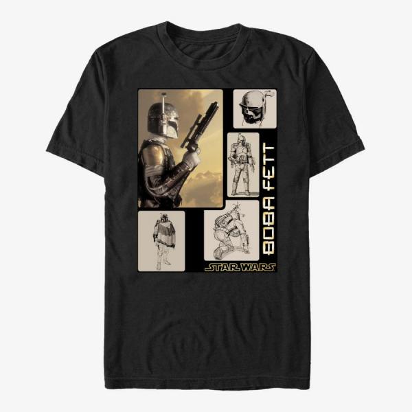 Tričko Merch Star Wars: Classic - BobaFett Unisex T-Shirt Black S