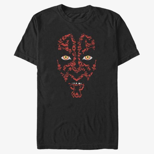 Tričko Merch Star Wars: Classic - MAUL HALLOWEEN ICONS Unisex T-Shirt Black XL