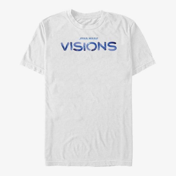 Tričko Merch Star Wars: Visions - Blue STVision Logo Unisex T-Shirt White L