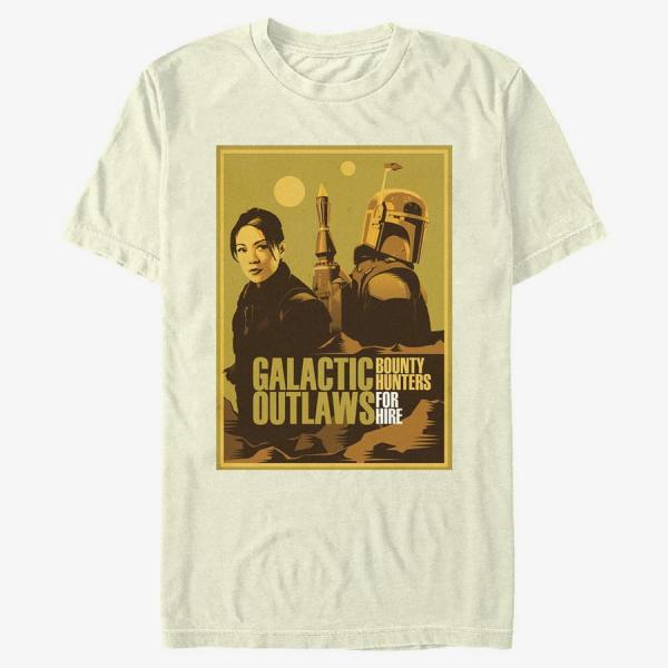 Tričko Merch Star Wars Book of Boba Fett - Galactic Outlaws Unisex T-Shirt Natural XL