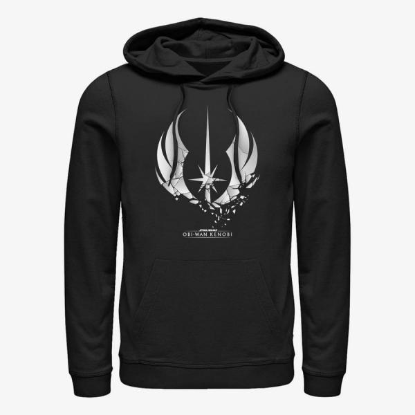 Mikina Merch Star Wars Obi-Wan - Shattered Jedi Logo Unisex Hoodie Black S