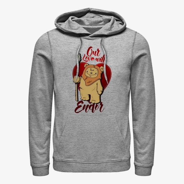 Mikina Merch Star Wars - Love WIll Endor Unisex Hoodie Heather Grey S
